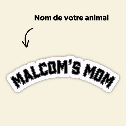 Stickers personnalisé NOM + MOM 🐶🐱🐰🐢